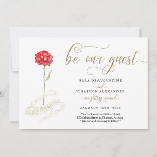 La beauté et la Faire-part de mariage de la bête