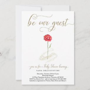 La beauté et le Baby shower de la bête Invitation