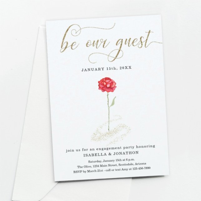 La beauté et l'engagement de la bête Invitation (Créateur téléchargé)