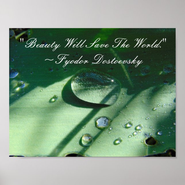 La Beauté Sauvera Le Monde Citer Poster (Devant)