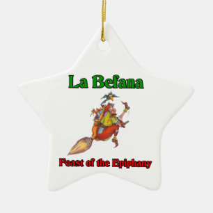 La Befana (Christmas Witch) Feast of the Epiphany Ceramic Ornament
