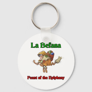 La Befana (Christmas Witch) Feast of the Epiphany. Keychain