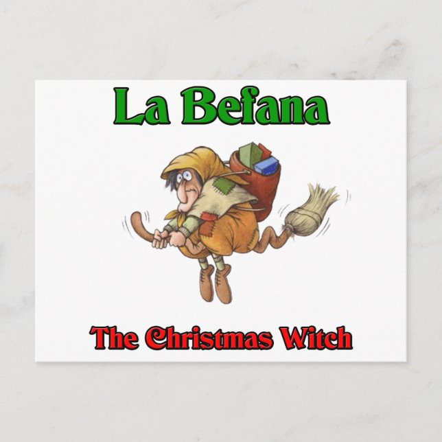 La Befana The Christmas Witch.. Holiday Postcard (Front)