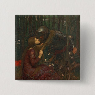 La Belle Dame Sans Merci, 1893 (oil on canvas) 2 Inch Square Button