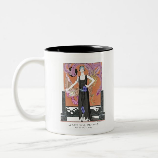 La belle dame sans merci by George Barbier Two-Tone Coffee Mug (Left)