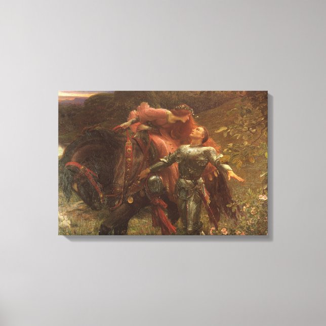 La Belle Dame sans Merci by Sir Frank Dicksee Canvas Print (Front)