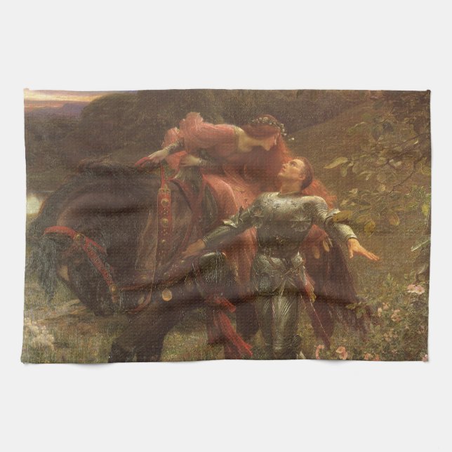 La Belle Dame sans Merci by Sir Frank Dicksee Kitchen Towel (Horizontal)