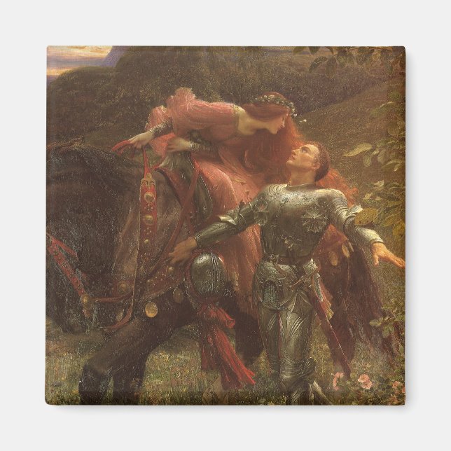 La Belle Dame sans Merci by Sir Frank Dicksee Magnet (Front)