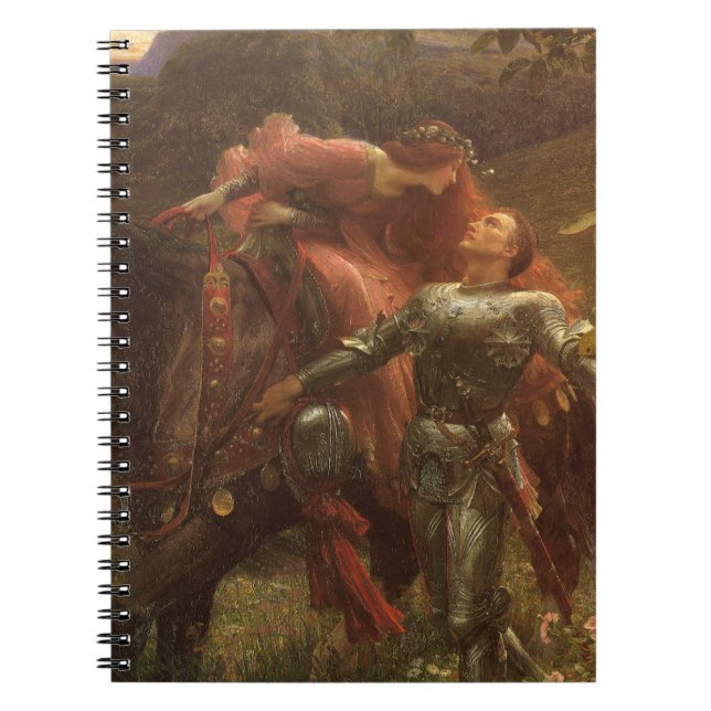 La Belle Dame sans Merci by Sir Frank Dicksee Notebook (Front)