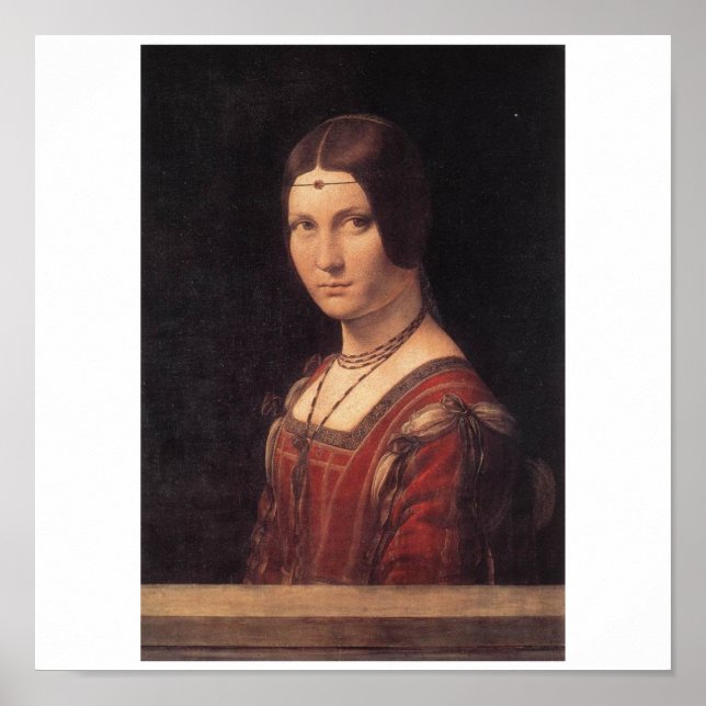 La Belle Ferronniere by Leonardo Da Vinci Poster (Front)