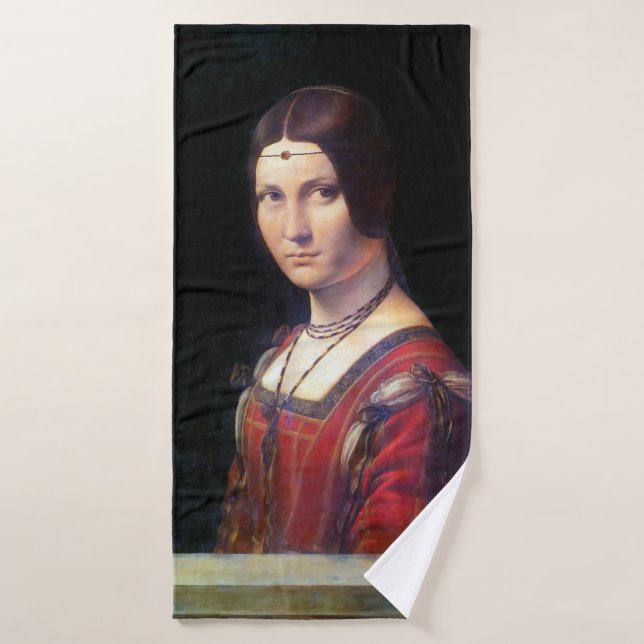 La Belle Ferronnière, Léonard de Vinci (Serviette de bain)