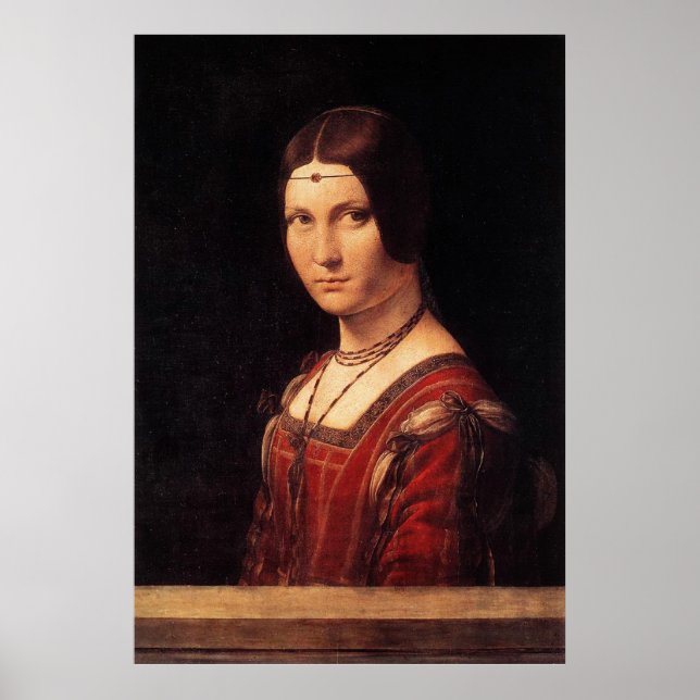la belle ferronniere, Leonardo da Vinci Poster (Front)