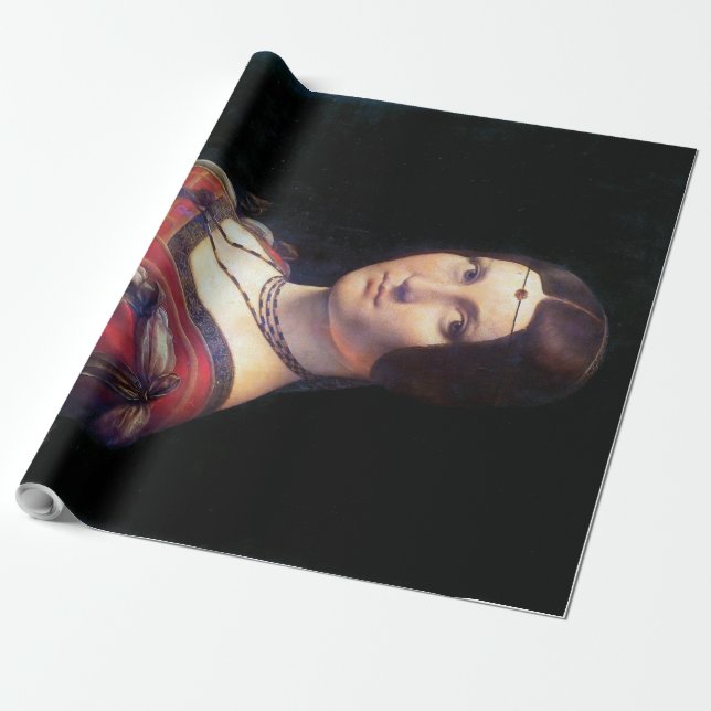 La Belle Ferronniere, Leonardo da Vinci Wrapping Paper (Unrolled)