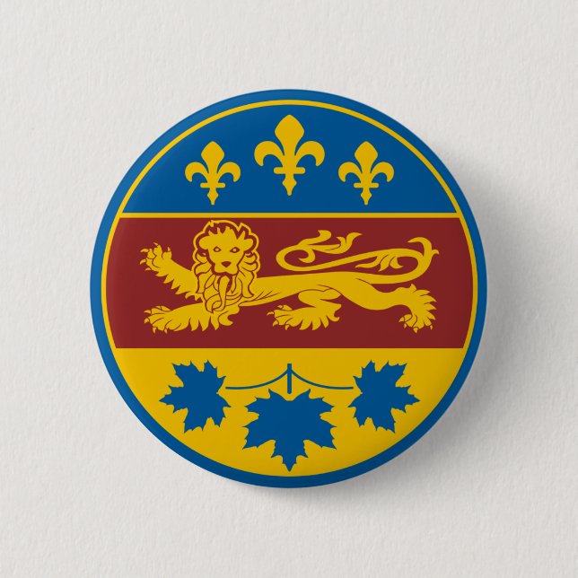 La Belle Province 2 Inch Round Button (Front)