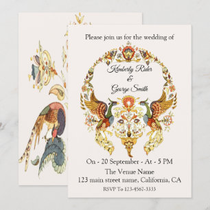 La Belle Serre De Mariage D'Oiseaux Invitations