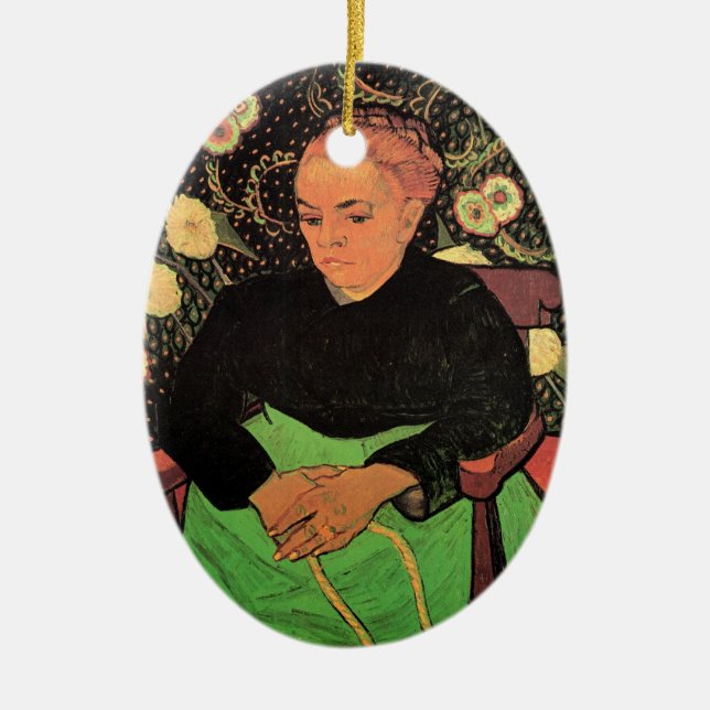 La Berceuse (Augustine Roulin) by Vincent van Gogh Ceramic Ornament (Front)