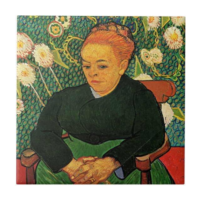 La Berceuse (Augustine Roulin) by Vincent van Gogh Tile (Front)