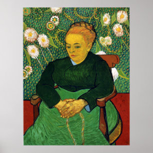 La Berceuse, Woman Rocking a Cradle, Van Gogh Poster