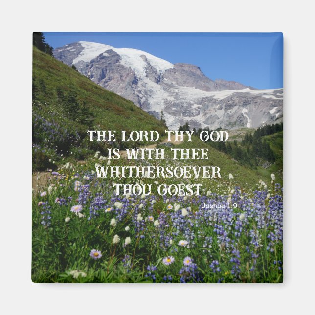 La Bible chrétienne Verse Magnet Mountain Design (Devant)