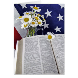 La Bible et la marguerite sur le drapeau américain