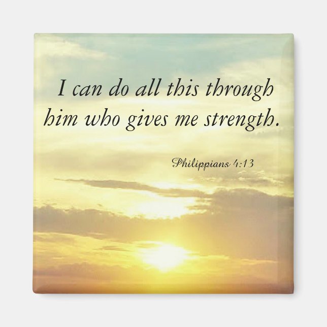la Bible Philippiens 4:13 aimant (Devant)