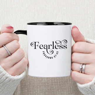 La Bible sans peur Verse Christian Coffee Mug