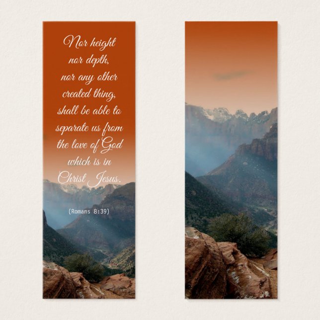 La Bible Verse Élégante et pittoresque Bible Verse (Devant & derrière)
