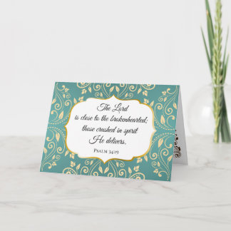 La Bible Verse Flourdissant Condoléances Carte de 
