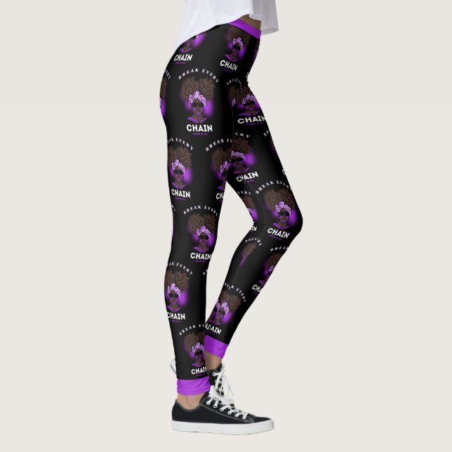 La Bible Verse Leggings Pour Les Femmes Noires (Droite)