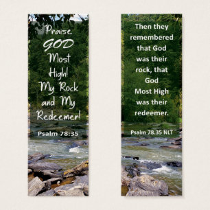 La Bible Verse Mon Rocher Mon Rédempteur Mini Sign