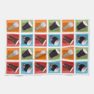 La bière de métier colore la serviette de barre 