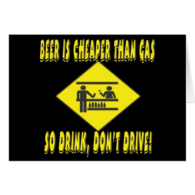 La bière est meilleur marché que le gaz (Devant horizontal)