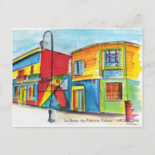 La Boca -by Patricia Vidour - ARGENTINA Postcard