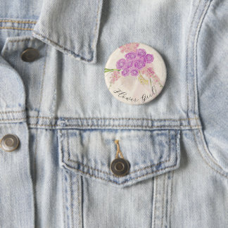 La Boca Golden bow Bouquet flower girl 2 Inch Round Button