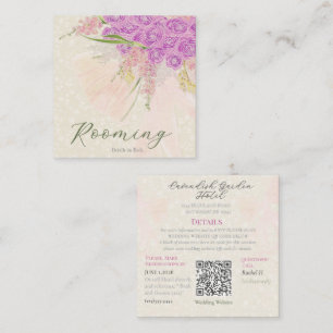 La Boca Golden Sheer bow Bouquet Rooming Enclosure Card