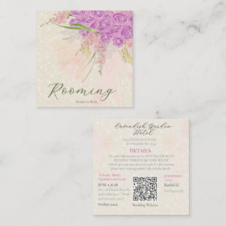 La Boca Golden Sheer bow Bouquet Rooming Enclosure Card