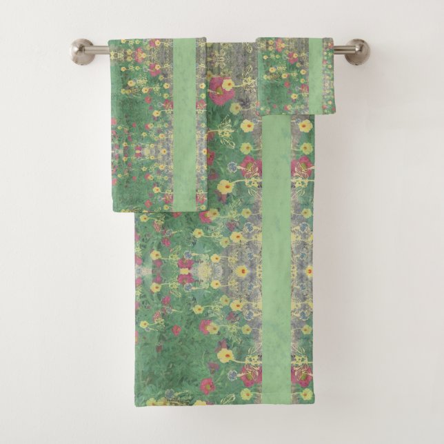 La Boca Italian Renaissance Garden Floral Bath Towel Set (Insitu)