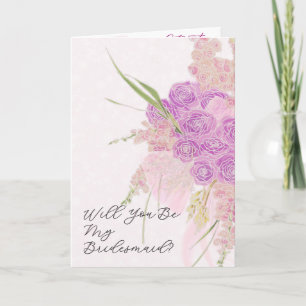 La Boca Vendretti Pink Bow You Be My Bridesmaid  Card