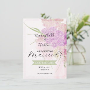 La Boca Vendretti Pink sheer bow Bouquet   Invitation