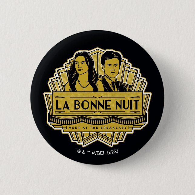 La Bonne Nuit - Meet At The Speakeasy 2 Inch Round Button (Front)