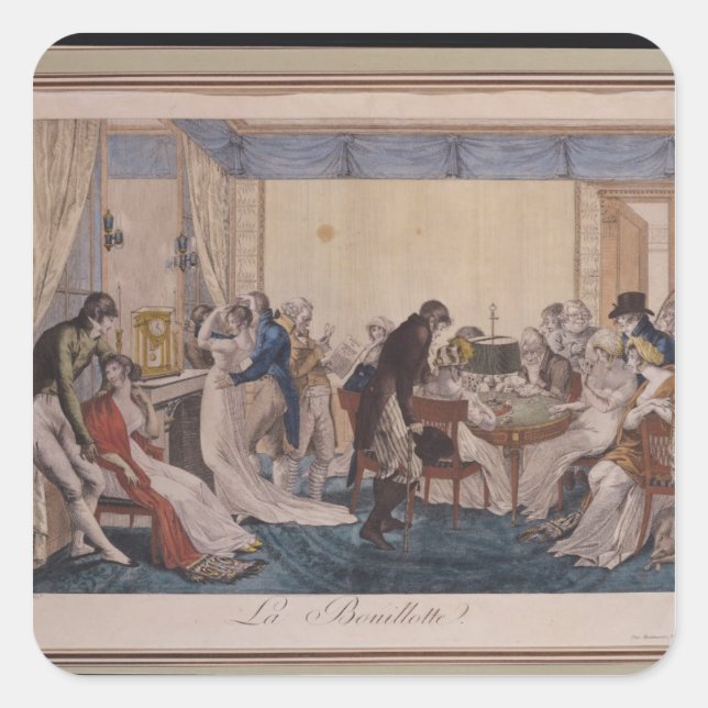 La Bouillotte, 1798 Square Sticker (Front)