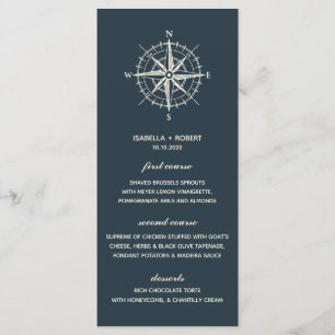 La boussole bleue   Menu Mariage nautique