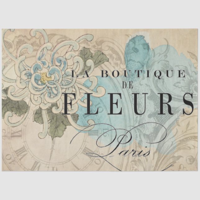 La Boutique Floral Decoupage Sheet (Front)