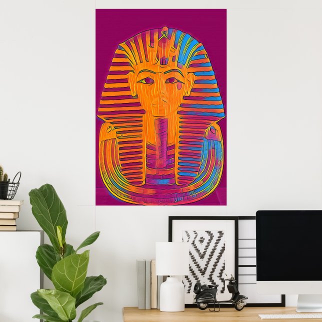 "La brillance du roi Tut" Art mural égyptien uniqu (Bureau à domicile)