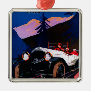 La Buize Lyon Vintage PosterEurope Metal Ornament