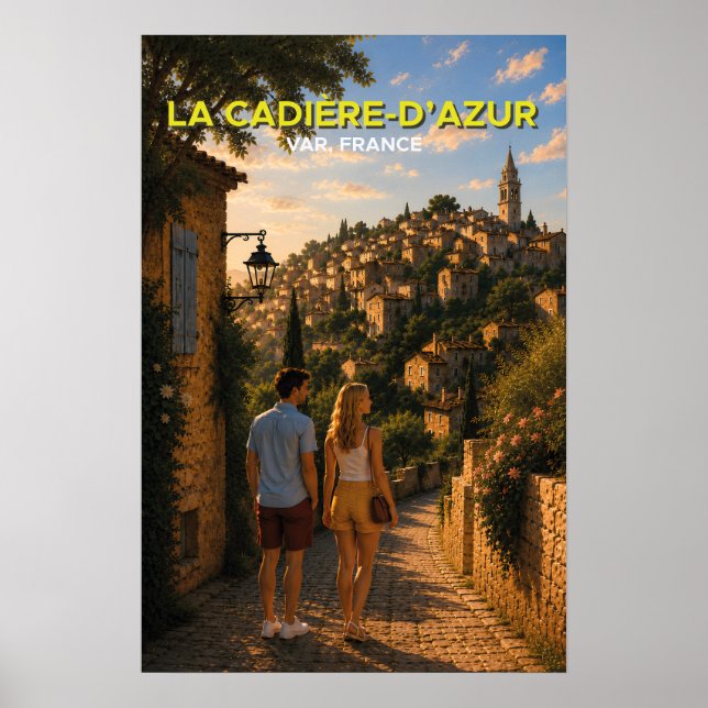 La Cadière-d'Azur – Vintage Travel Poster (Front)