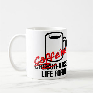 La caféine a basé la tasse de café drôle de forme