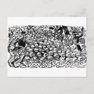 La Calavera Revuelta by José Guadalupe Posada Postcard