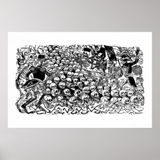 La Calavera Revuelta by José Guadalupe Posada Poster
