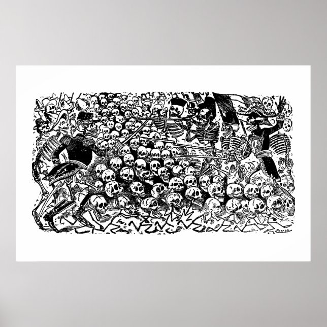 La Calavera Revuelta by José Guadalupe Posada Poster (Front)